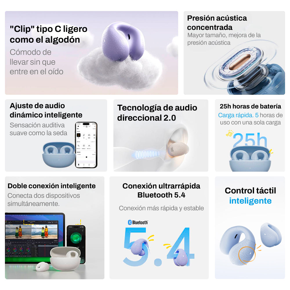 QCY audífonos H3 + QCY audífonos inalámbricos Crossky C10