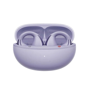 QCY Crossky C30 morado estuche de carga vista frontal 25h batería