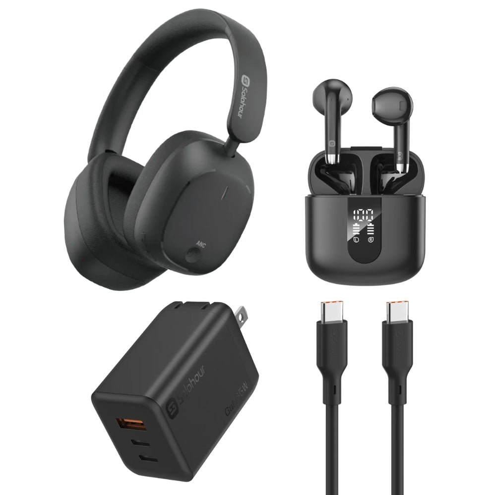 Kit Solohour Boost Audífonos H10 + Solobuds ST2 + Cargador 65w GaN