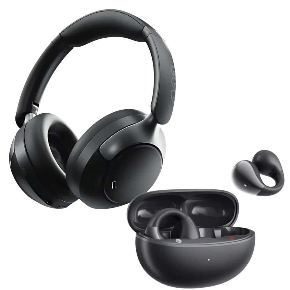Combo QCY audífonos over-ear H3 Pro + audífonos open-ear Crossky C30