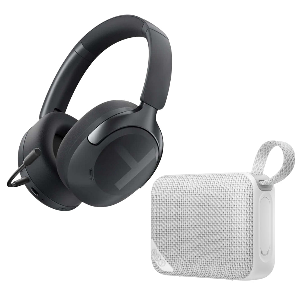 Haylou audífonos S40 + QCY speaker SP2 Blanco