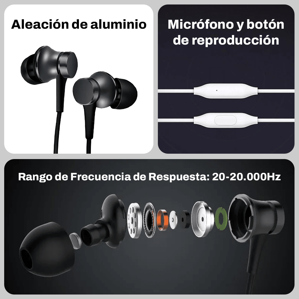 Audífonos cableados Xiaomi Piston jack 3.5mm - Orro Home Perú
