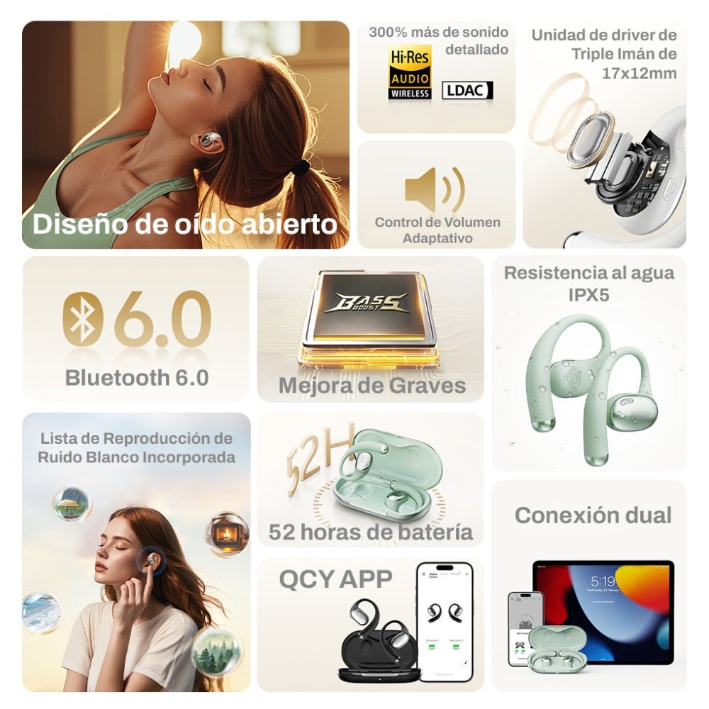 Audífonos Inalámbricos QCY Crossky R70 - Orro Home Perú