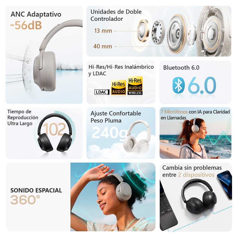 Audífonos Inalámbricos QCY H3S + Case QCY STD - Orro Home Perú