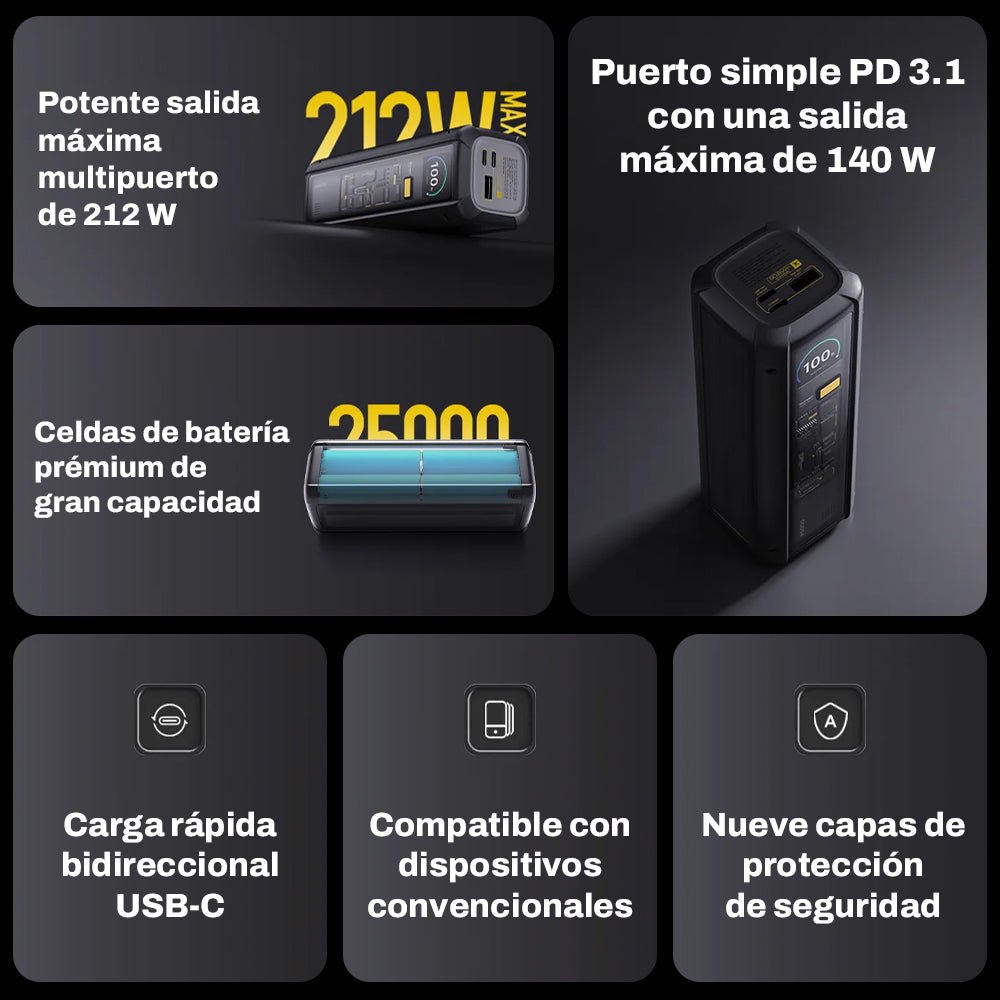 Cargador Xiaomi Power Bank Hypercharge 212w 25000 Mah - Orro Home Perú