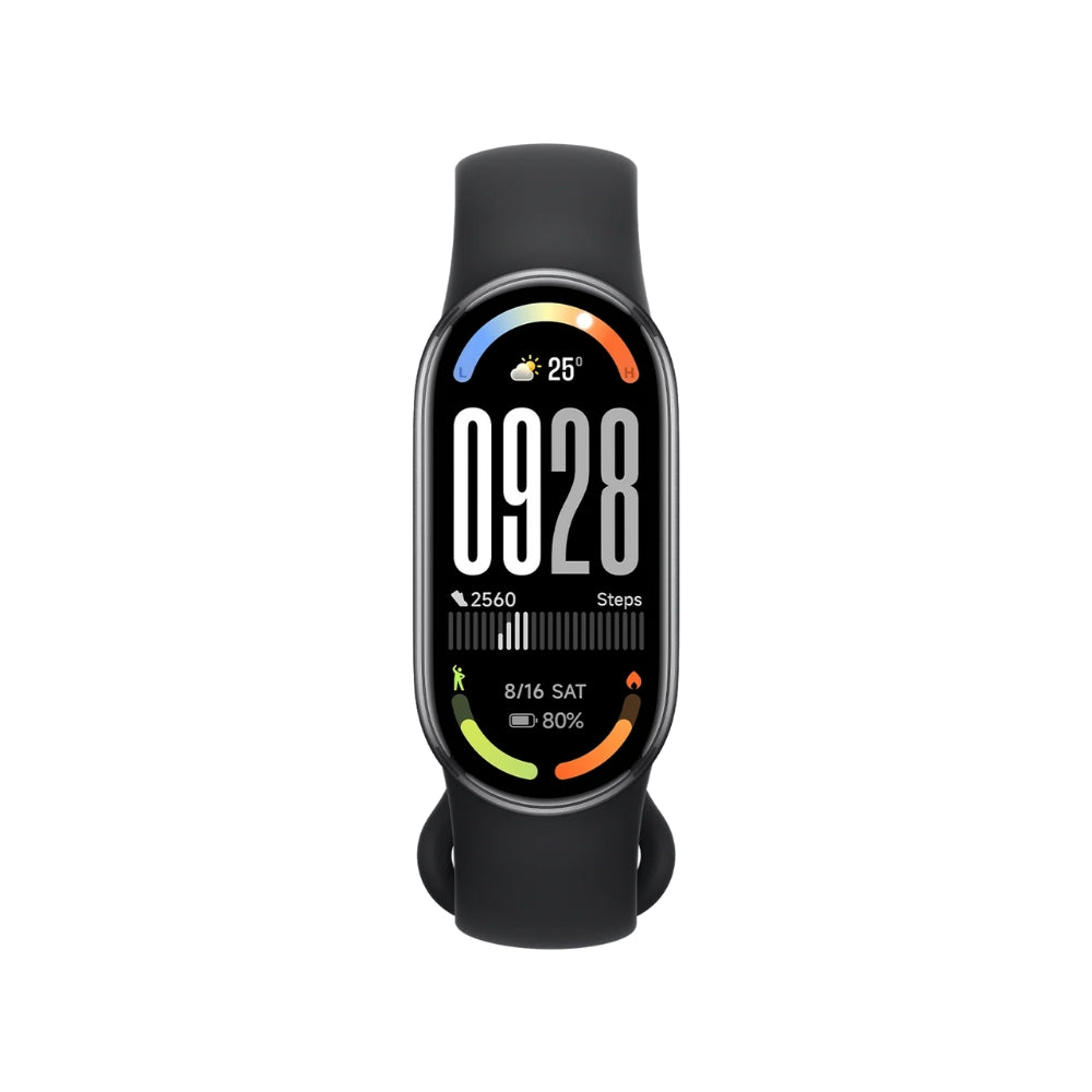 Xiaomi MI Smart Band 10 pulsera inteligente negra vista frontal