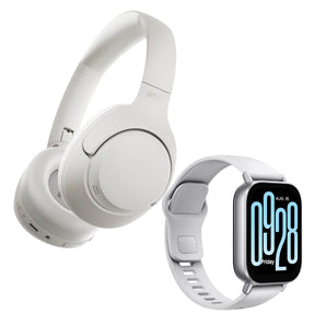 Audífonos QCY H3 Blanco + Smartwatch Redmi watch Active Silver