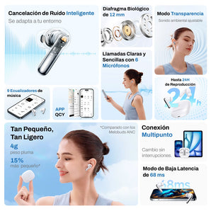 Audífonos Inalámbricos QCY MeloBuds N50