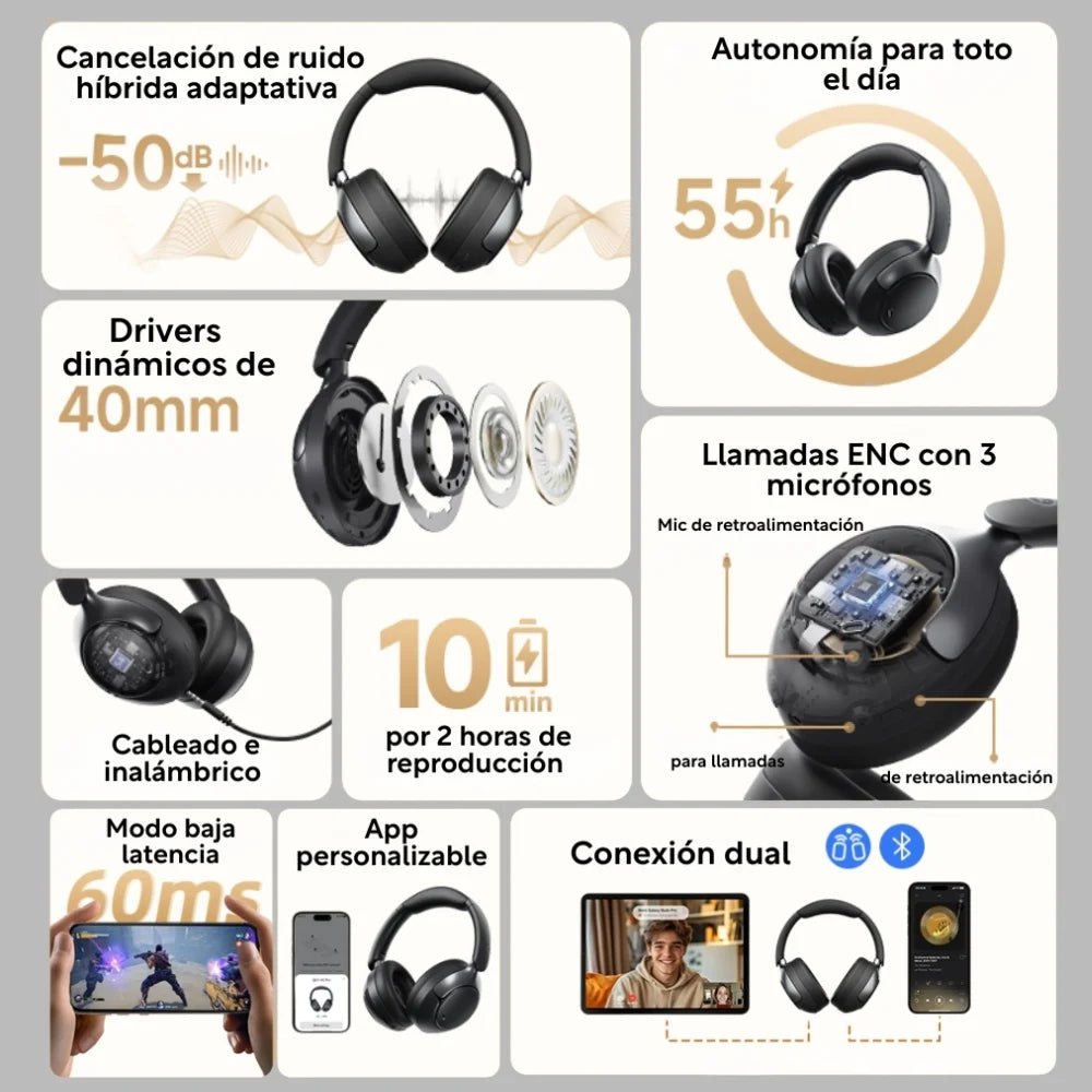 Audífonos Inalámbricos QCY H3 Pro