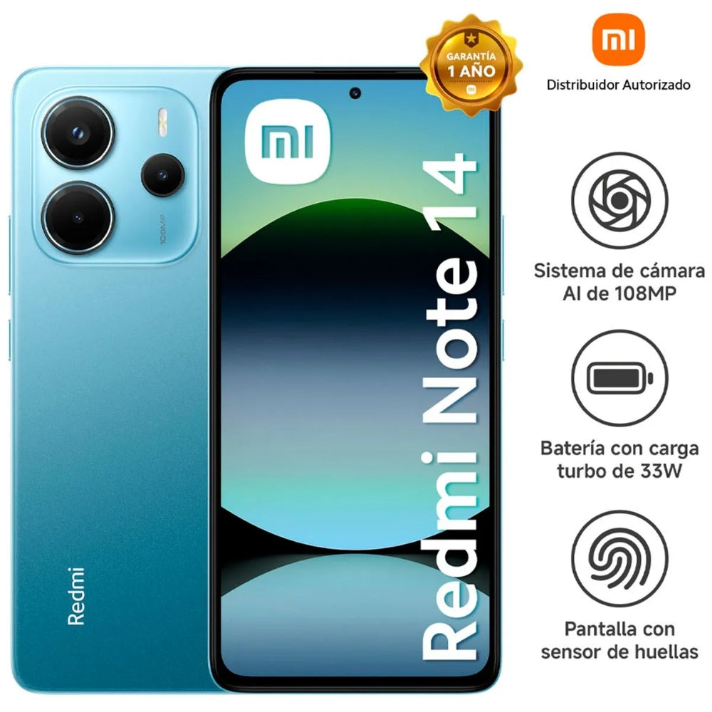 Celular Redmi Note 14 4G Us 256Gb + 8Gb 108 Mp 6.67"