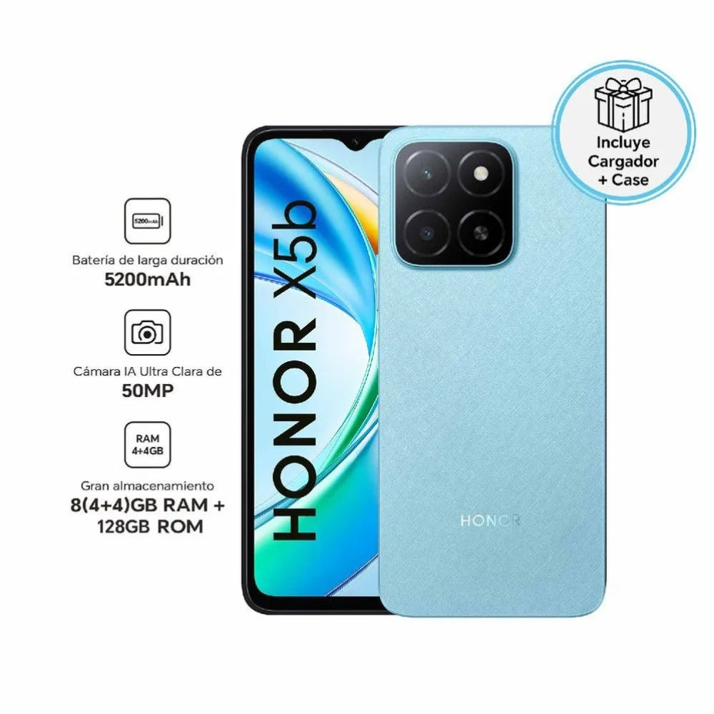 Celular Honor X5B Eu 128Gb + 4Gb Blue   13 Mp 6.56"