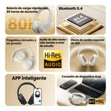 Audífonos Inalámbricos Haylou S30 Pro, Micrófono Desmontable, Cancelación De Ruido -43db, 80 Horas De Reproducción, App De Sonido Personalizado