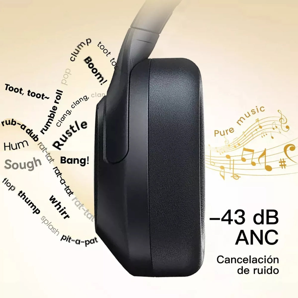 Audífonos Inalámbricos Haylou S30 Pro, Micrófono Desmontable, Cancelación De Ruido -43db, 80 Horas De Reproducción, App De Sonido Personalizado