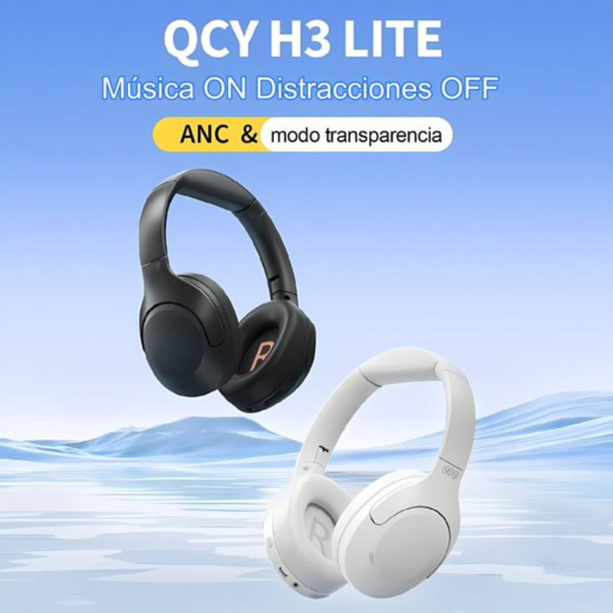 Audifonos QCY H3 Lite, con Bluetooth 5.3, Cancelación Activa de Ruido, Controlador de 40mm, Sonido HiFi - Orro Home Perú