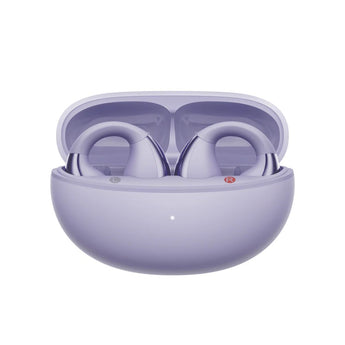 QCY Crossky C30 morado estuche de carga vista frontal 25h batería
