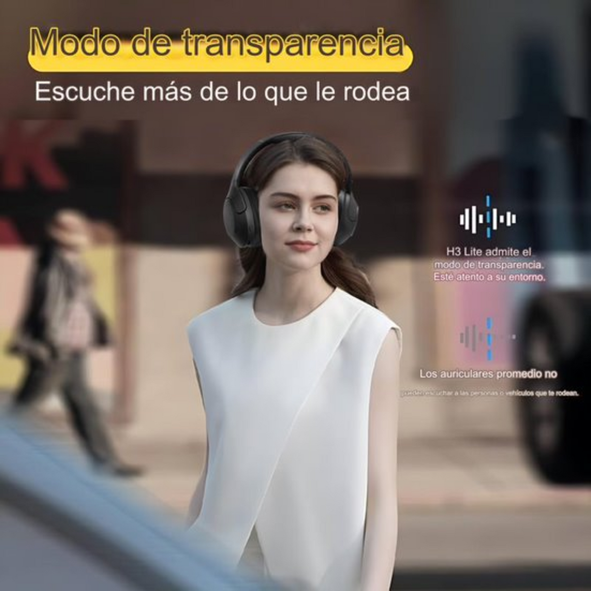 Audifonos QCY H3 Lite, con Bluetooth 5.3, Cancelación Activa de Ruido, Controlador de 40mm, Sonido HiFi - Orro Home Perú