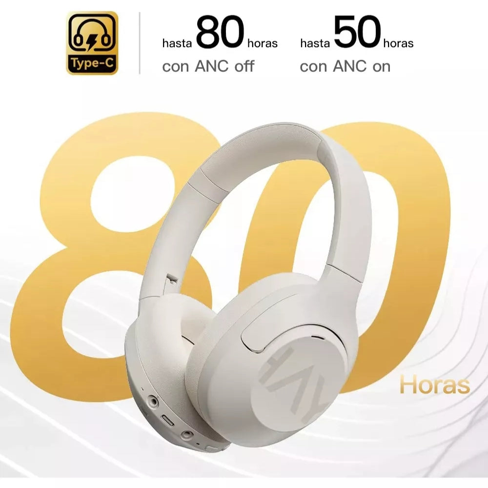 Audífonos Inalámbricos Haylou S30 Pro, Micrófono Desmontable, Cancelación De Ruido -43db, 80 Horas De Reproducción, App De Sonido Personalizado