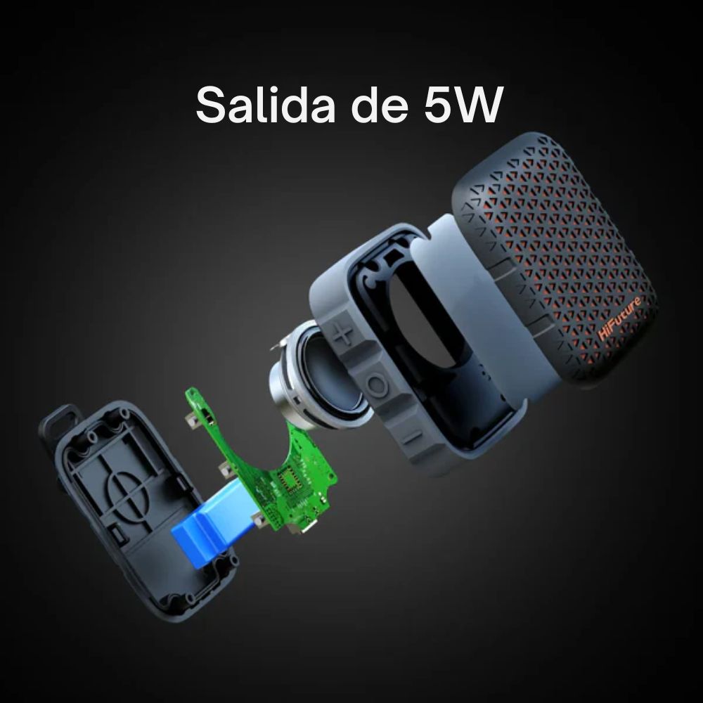 Parlante Inalámbrico Portátil HiFuture Pocket S, 8 horas de duración, Clip Magnético, Protección IPX7, Carga Tipo C