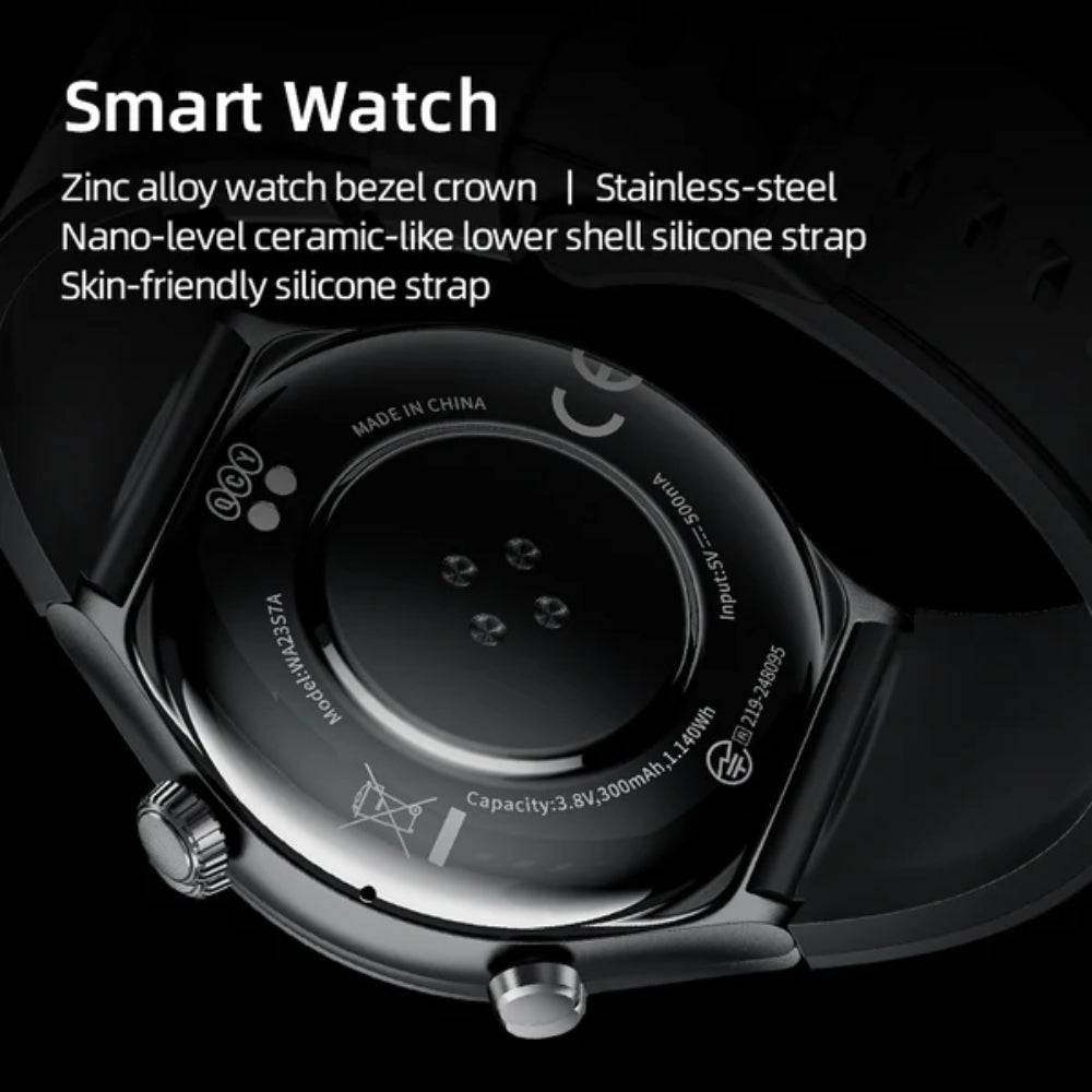 Reloj SmartWatch Bluetooth QCY Active GT Amoled 1.43", Resistente al agua ATM3, Más de 120 modos deportivos