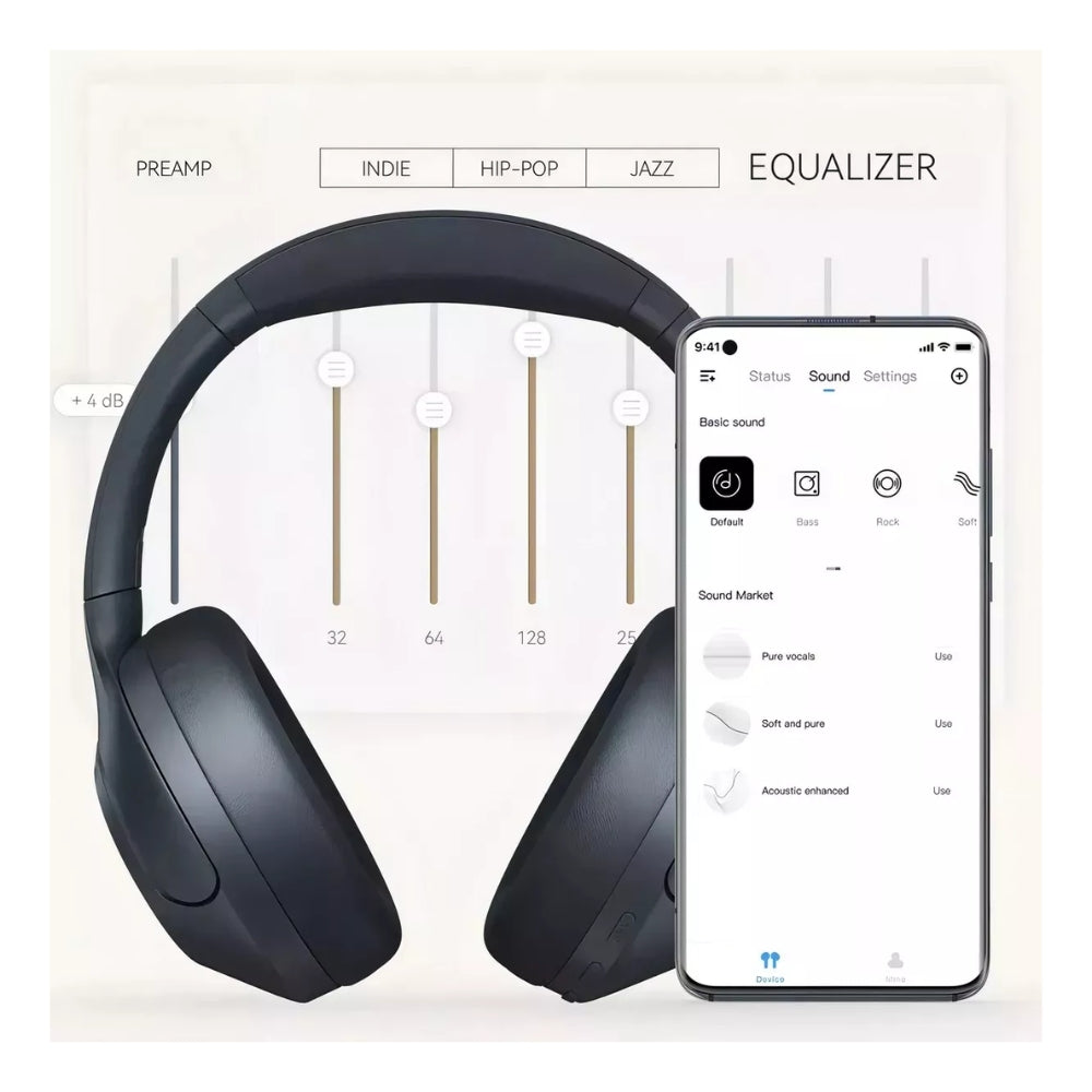 Audífonos Inalámbricos Haylou S30 Pro, Micrófono Desmontable, Cancelación De Ruido -43db, 80 Horas De Reproducción, App De Sonido Personalizado