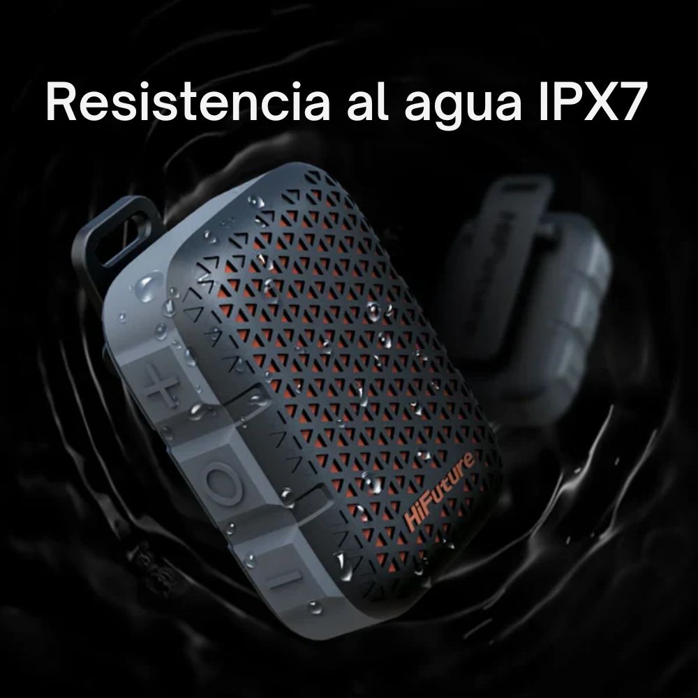 Parlante Inalámbrico Portátil HiFuture Pocket S, 8 horas de duración, Clip Magnético, Protección IPX7, Carga Tipo C