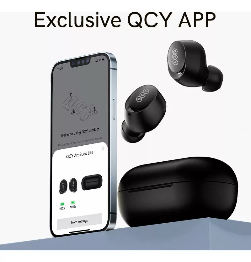 Audifonos QCY T27, con Bluetooth 5.1, HIFI Audio, Control táctil, Baja latencia, ENC, 26 horas - Orro Home Perú