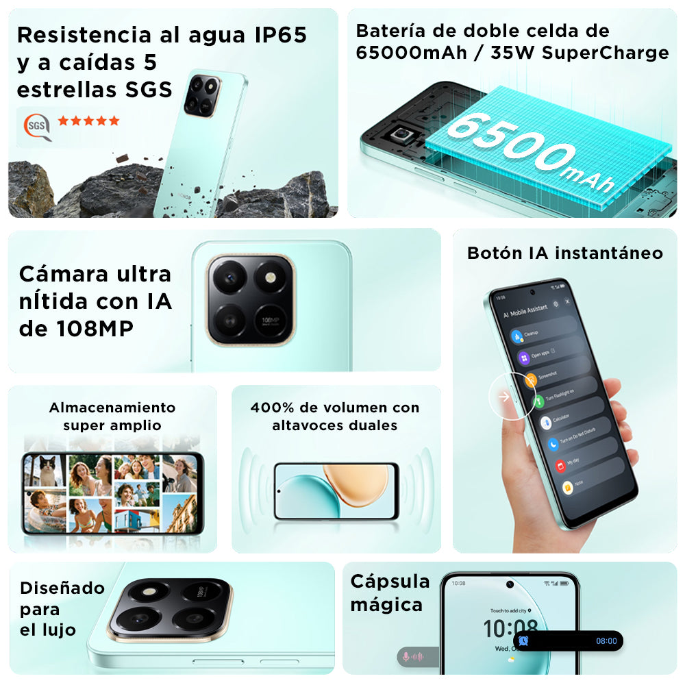 Celular Honor X7D 4G 6GB RAM + 256GB