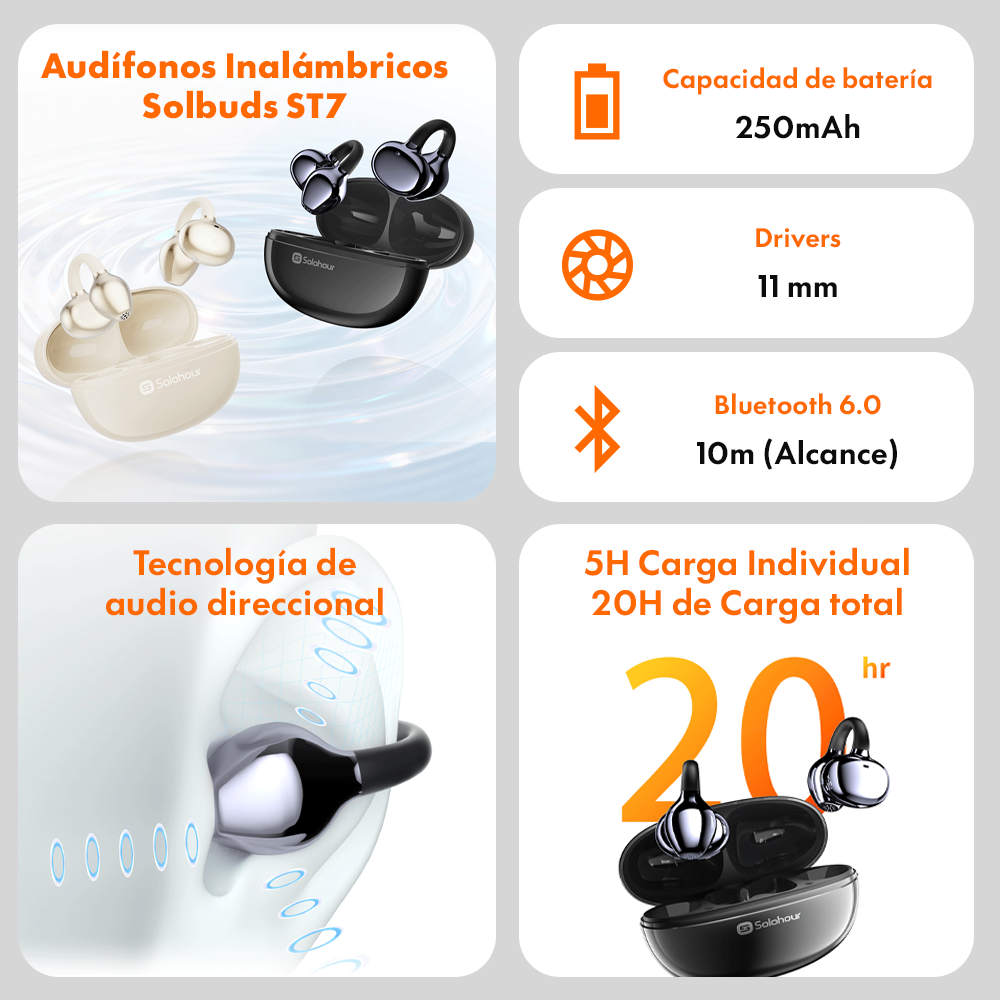 Audífonos Inalámbricos Solohour Solbuds ST7