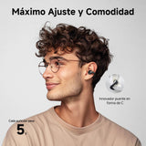 Audífonos Inalámbricos QCY Crossky C30 Con Clip Para Oreja, Open-ear, Bluetooth 5.4, 25 Horas De Batería, Protección IPX4 Contra Salpicaduras, Deportivos