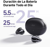 Audífonos Inalámbricos QCY Crossky C30 Con Clip Para Oreja, Open-ear, Bluetooth 5.4, 25 Horas De Batería, Protección IPX4 Contra Salpicaduras, Deportivos