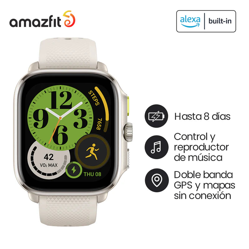 Smartwatch Amazfit Cheetah Square, Pantalla de 1,75”, Resistencia al agua de 5ATM, Bateria de 8 dias, Llamadas Bluetooth