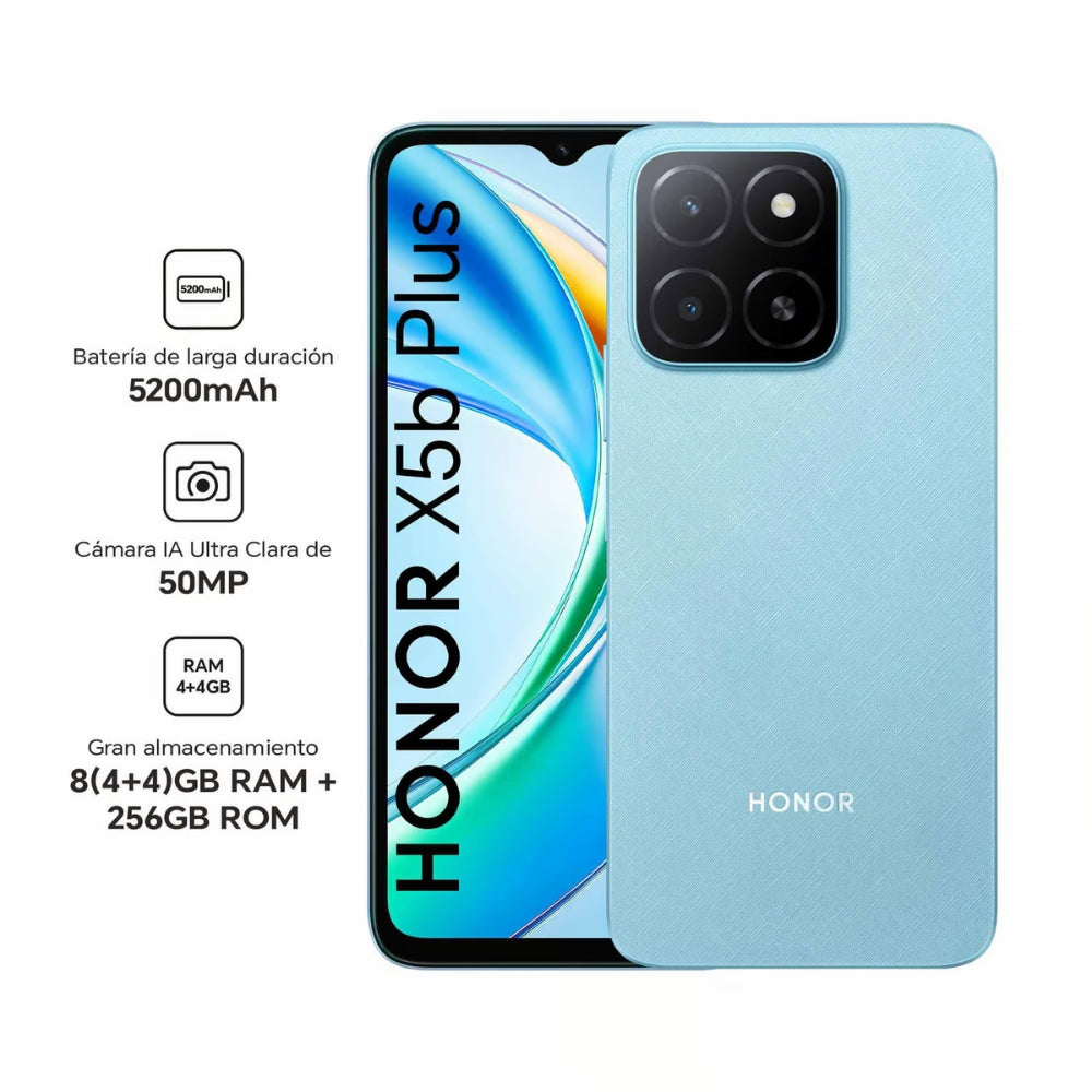 Celular Honor X5B Plus Eu 256Gb + 4Gb 50 Mp 6.56"