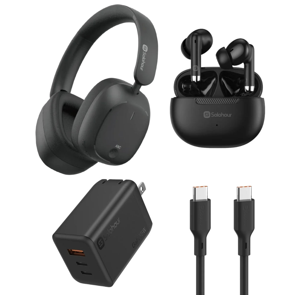 Kit Solohour Boost Audífonos H10 + Solobuds ST3 + Cargador 65w GaN