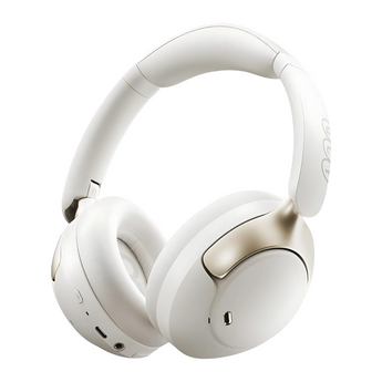 Audífonos QCY H3 Pro blanco frontal, ANC 50 dB, Hi‑Res LDAC