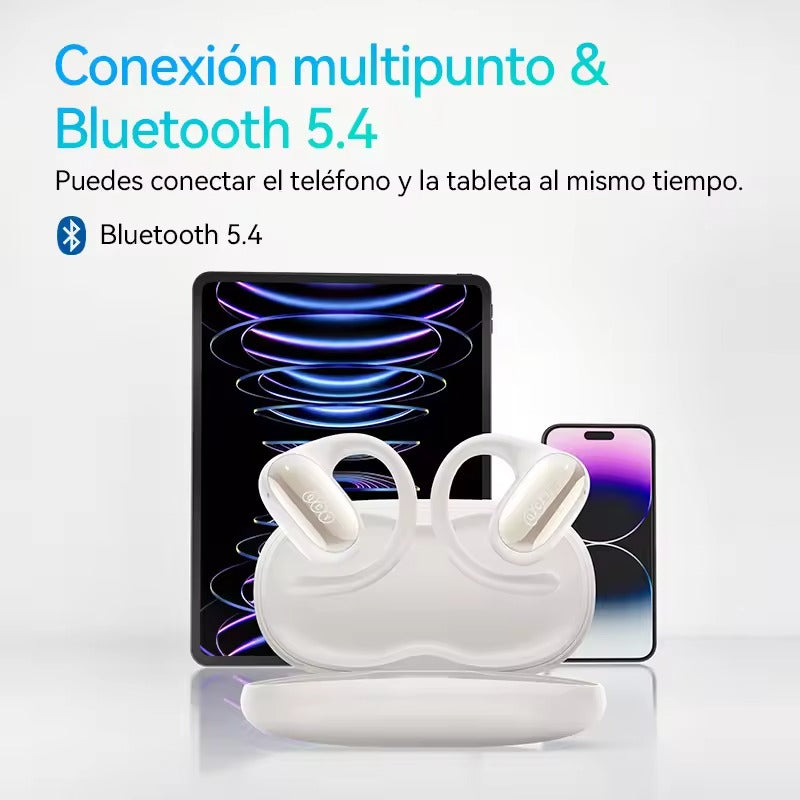 Auriculares deportivos QCY Crossky GTR2 Impermeables, con Bluetooth 5.4, Ganchos para la oreja, Bass Boost - Orro Home Perú