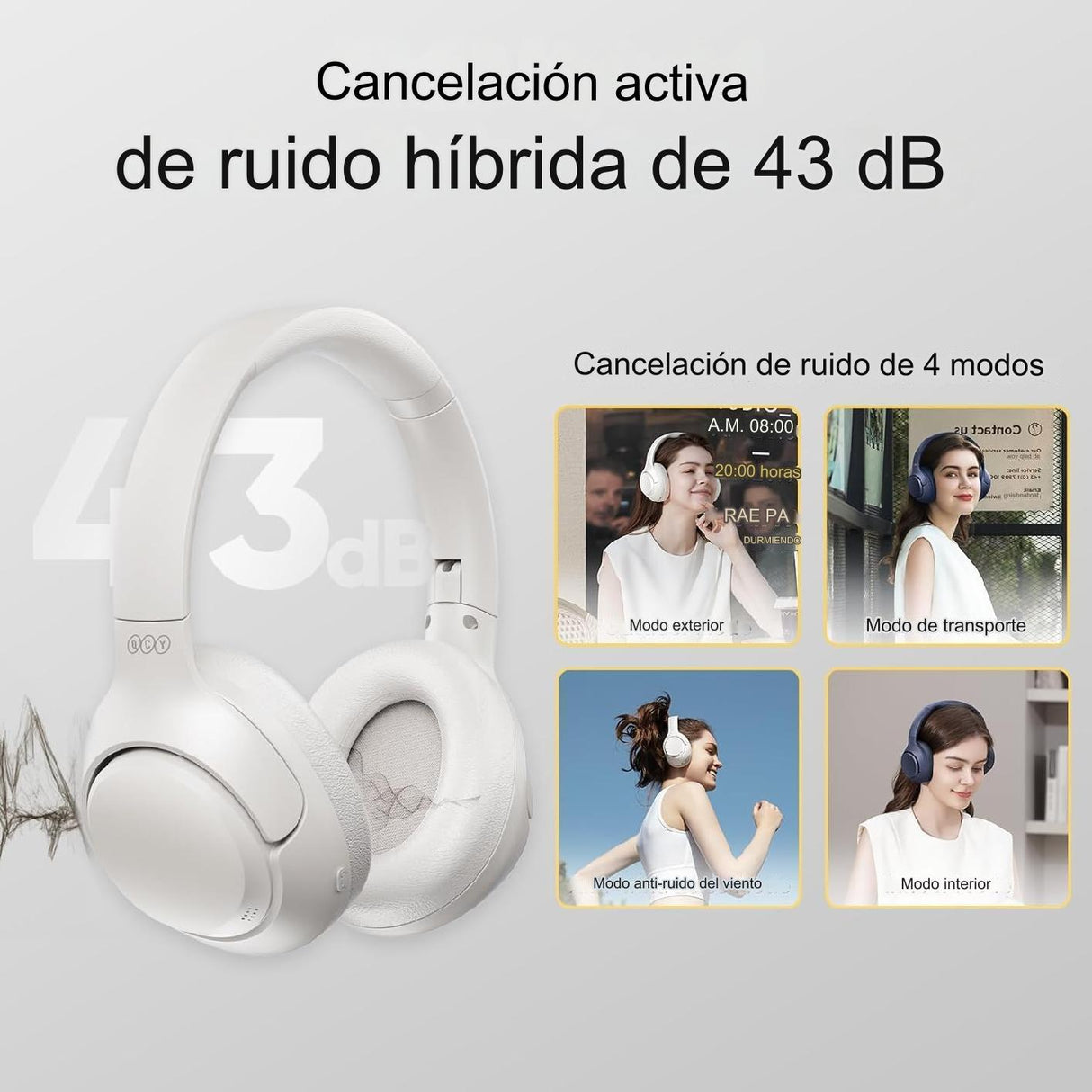 Audífonos Inalámbricos Qcy H3 Anc Bluetooth 5.3 Bass Mode 70 horas de bateria - Orro Home Perú