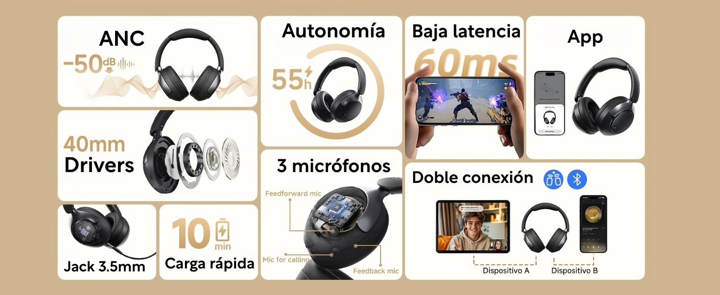  Ficha técnica audífonos QCY H3 Pro