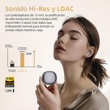 Audifonos Inalambricos QCY Melobuds Pro HT08, Audio Hi-Res, Codec LDAC, 34 horas de reproducción, 6 microfonos integrados, Graves Potentes