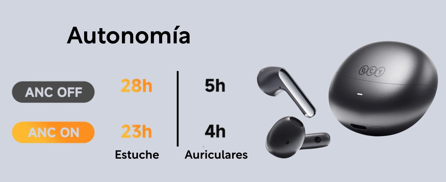 experiencia premium con qcy ht10 ailybuds pro+ – auriculares con 6 micrófonos y conectividad multipunto
