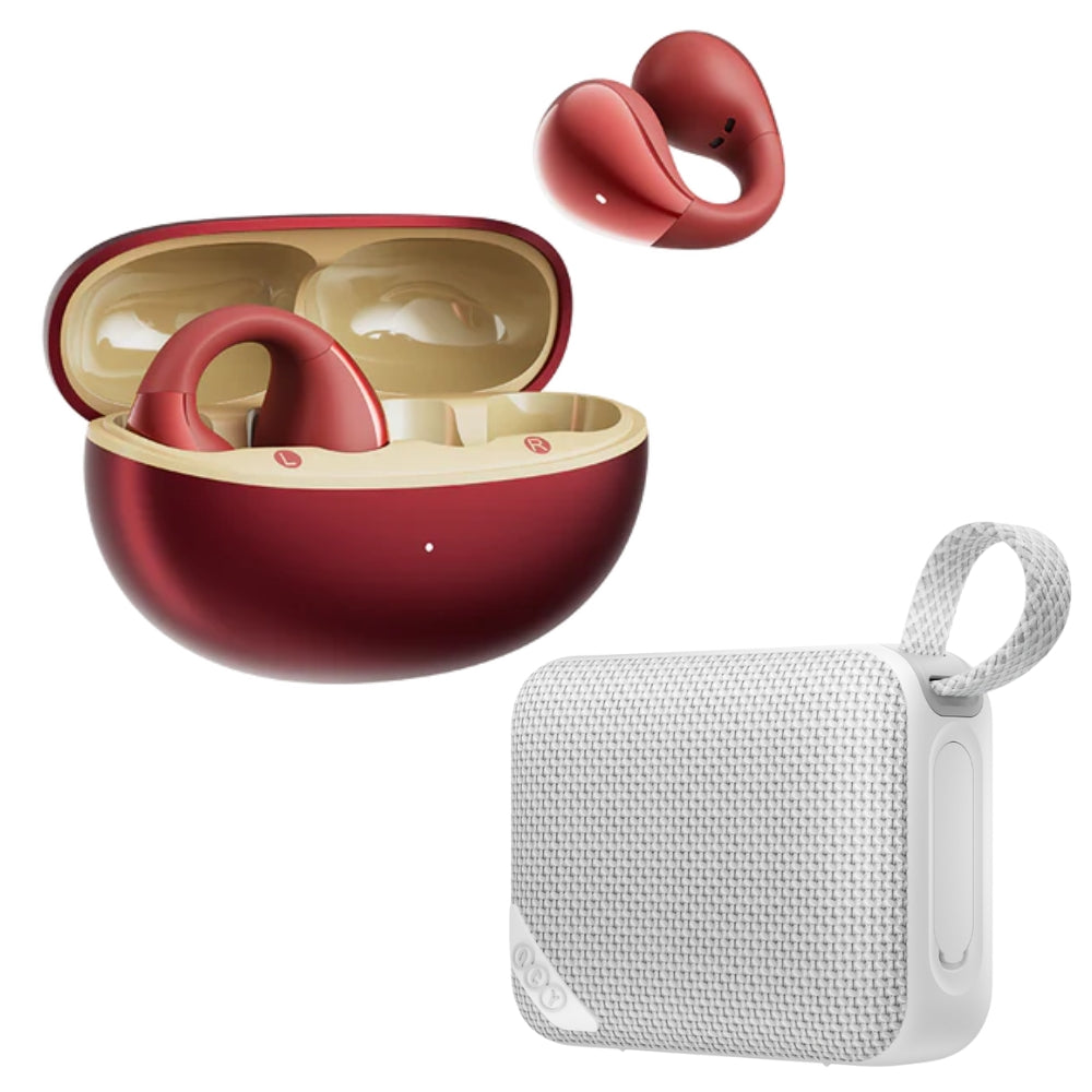 QCY Audífonos Inalámbricos Crossky C30S  + QCY Speaker SP2 Blanco