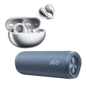 QCY Audífonos Inalámbricos Crossky C30 Plateado  + QCY Speaker SP7