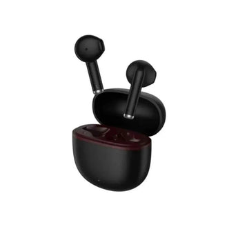 Qcy t29 ailybuds lite perfil negro con ENC, llamadas claras y diseño tipo buds 3 lite xiaomi