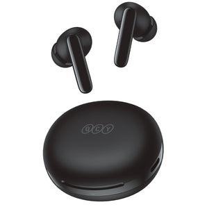 Audífonos Inalámbricos qcy t13 anc 2, qcy t13 anc white, qcy t13 anc earbuds,  con Cancelación Activa de Ruido -28dB, Bluetooth 5.3, 30 Horas de Uso, Sonido Personalizable, Modo Transparencia. 