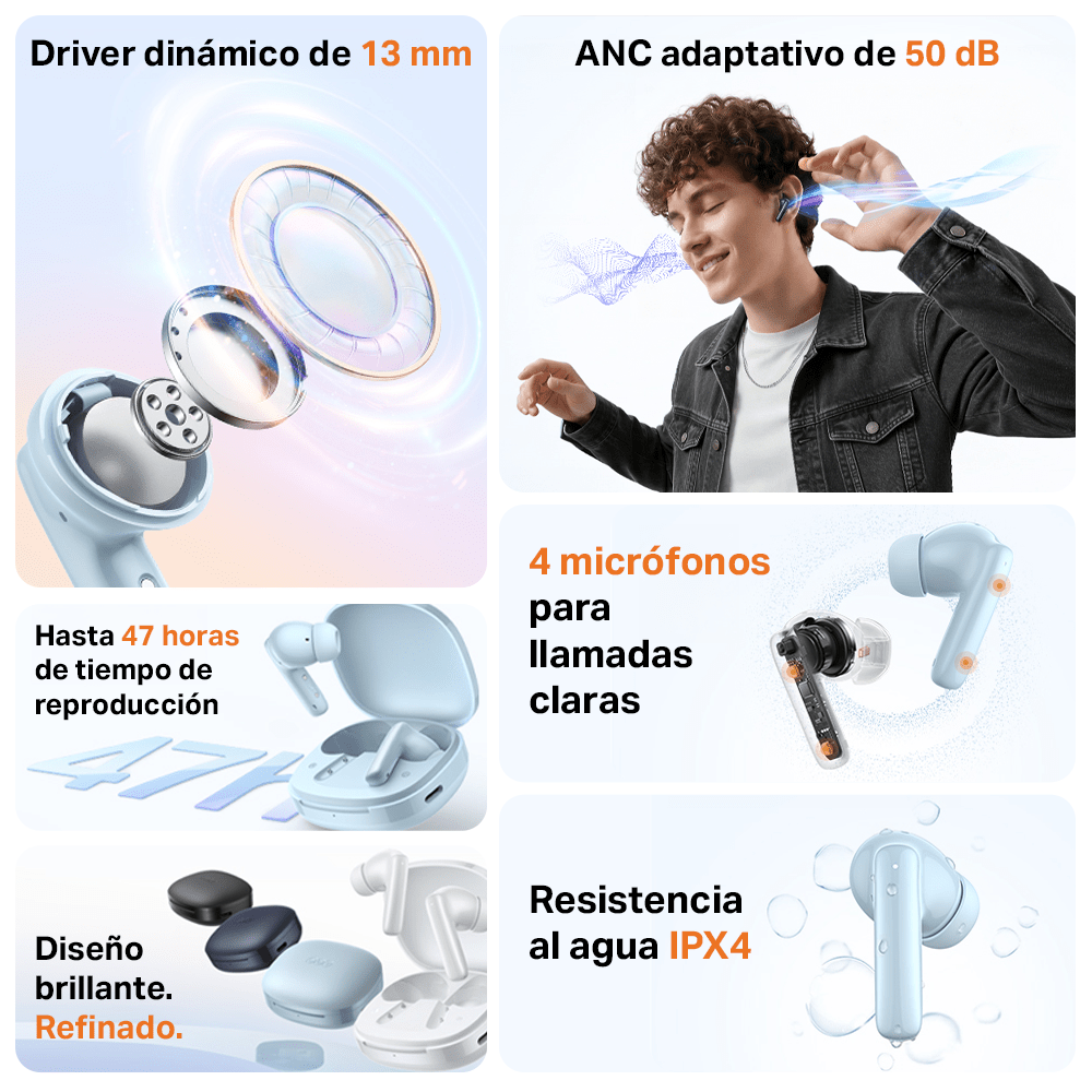 Audífonos Inalámbricos QCY T13 Pro - Orro Home Perú