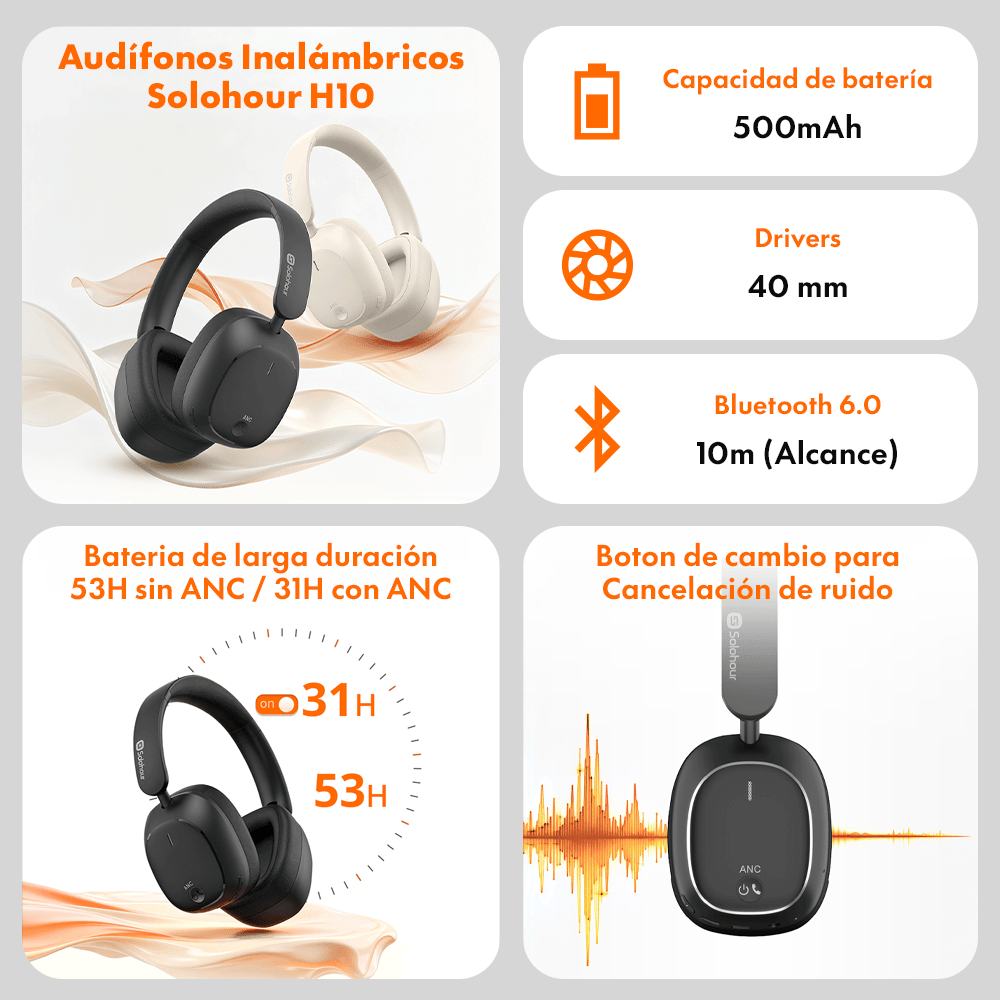 Audífonos Inalámbricos Solohour H10 - Orro Home Perú