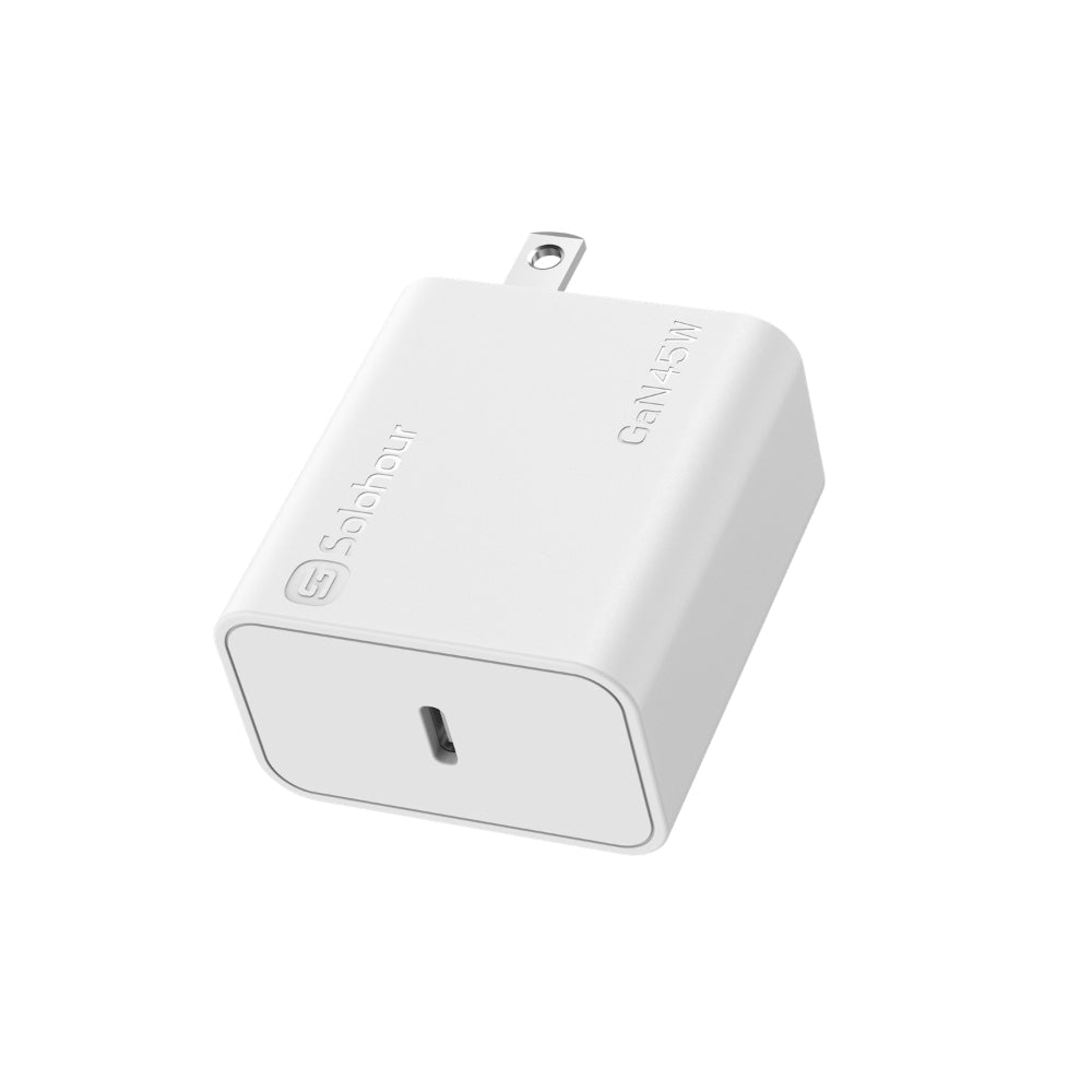 Cargador Solohour 45w GaN carga rápida con cable USB-C - Orro Home Perú