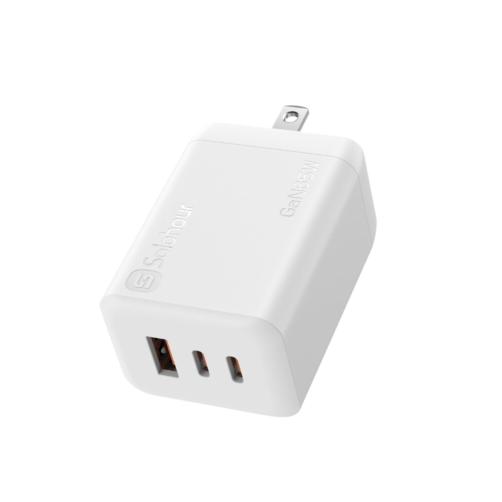 Cargador Solohour 65w GaN carga rápida con cable USB-C - Orro Home Perú