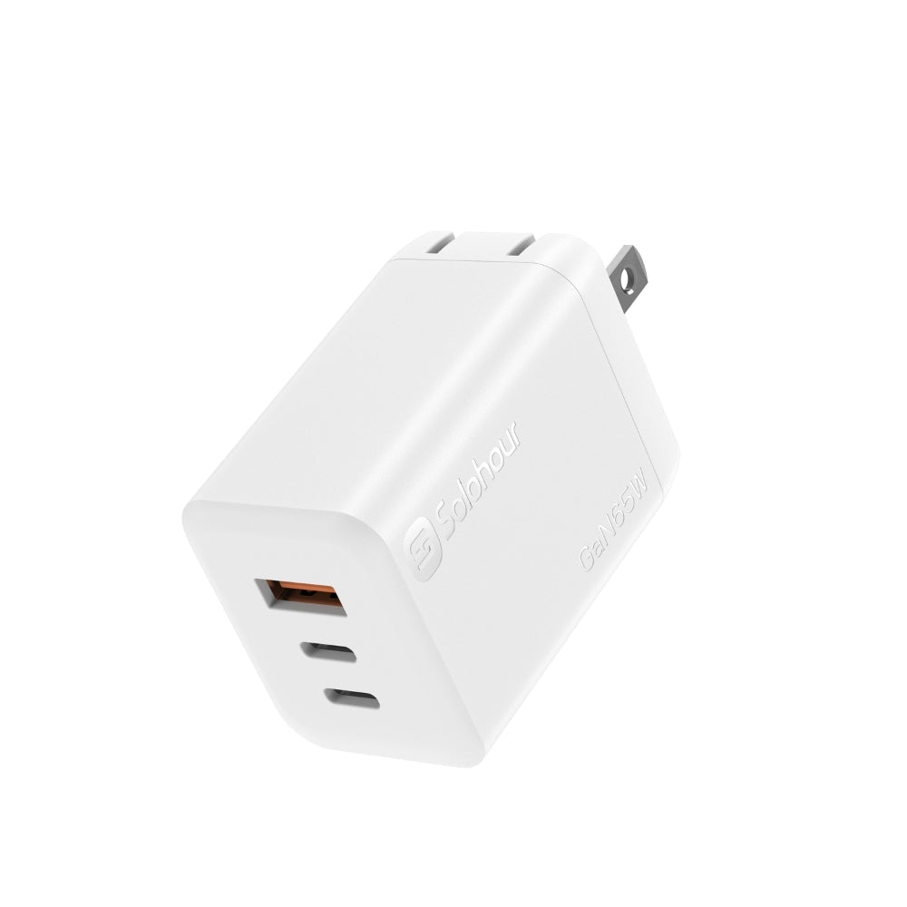 Cargador Solohour 65w GaN carga rápida con cable USB-C - Orro Home Perú