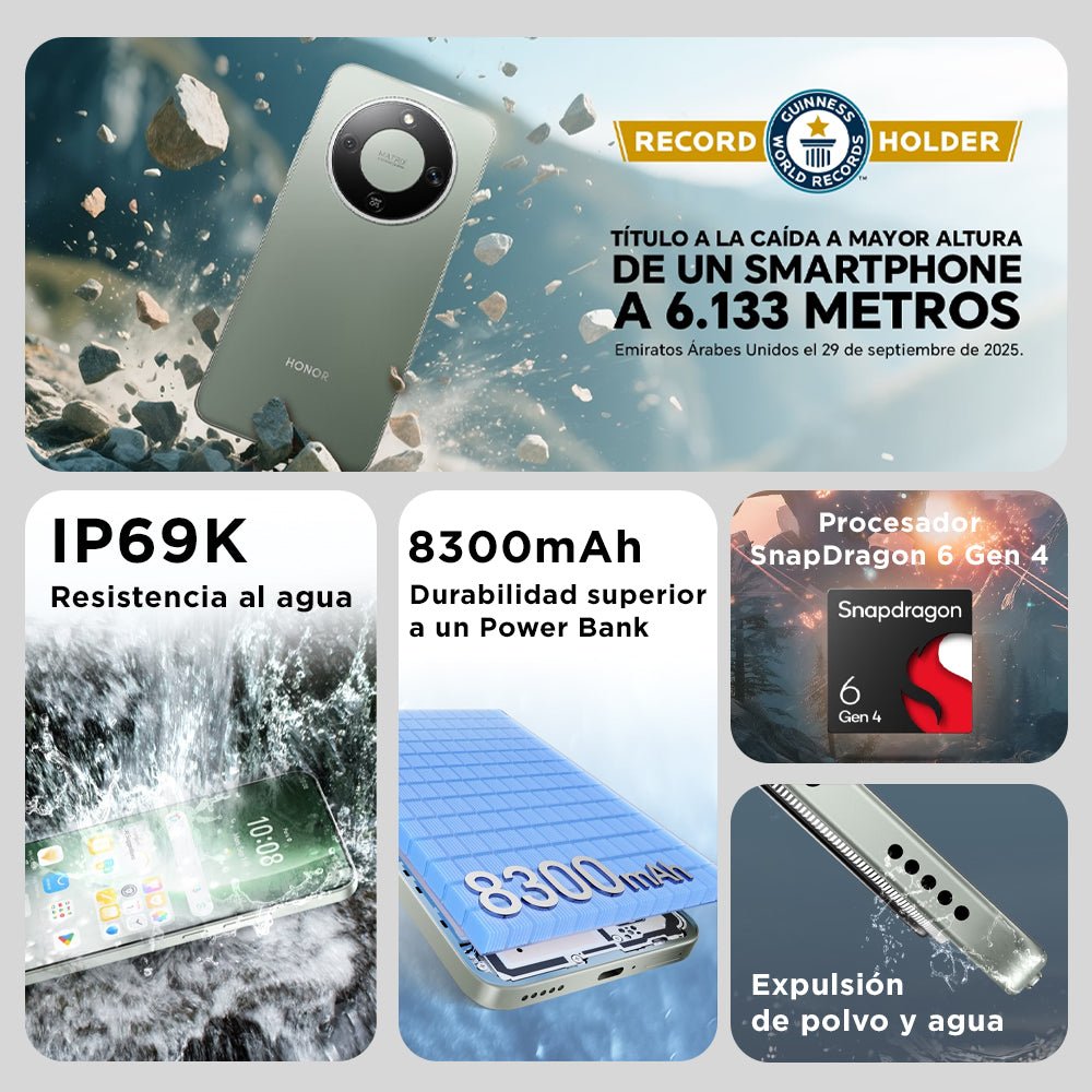 Celular Honor Magic 8 lite 4G 8GB RAM + 512GB - Orro Home Perú