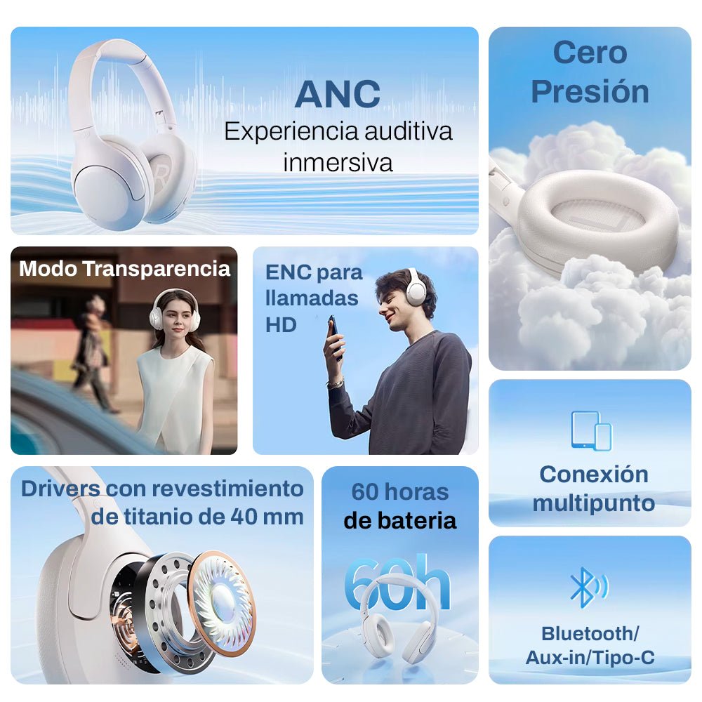 Combo Qcy Audífonos H3 Lite + Audífonos Crossky C10 - Orro Home Perú